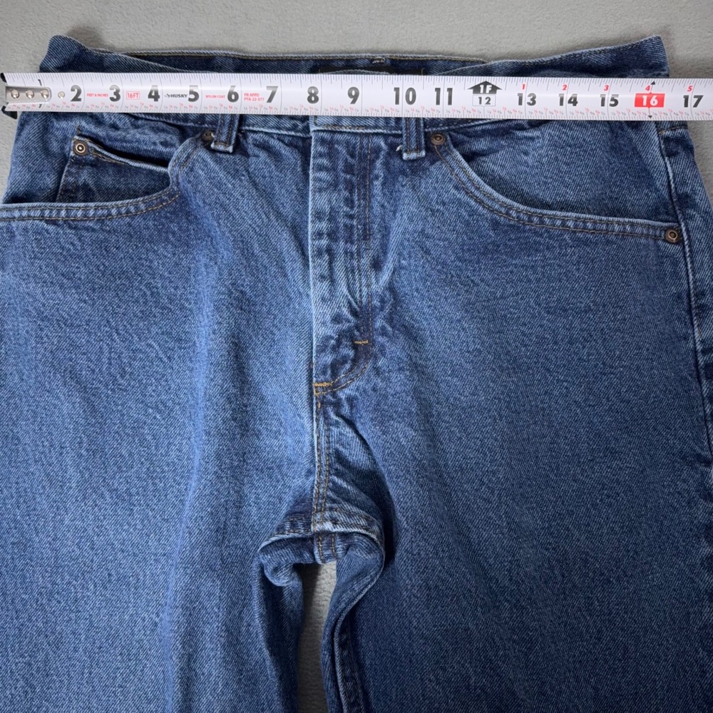 Lee Jeans Mens 33x32 Regular Fit Straight Leg Blue Denim Cotton Classic 5 Pocket - Picture 6 of 9